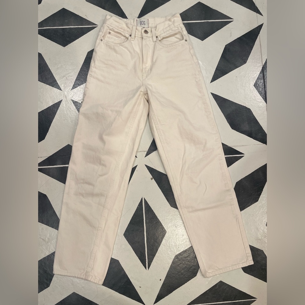 Cream/white Urban Outfitters high rise Jeans